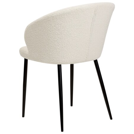 Krzesło do jadalni Zestaw 2 Boucle Złamana biel MASON