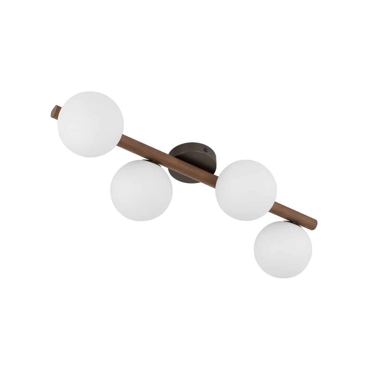 Lampa sufitowa TK Lighting ESTERA WOOD Orzech 10270, plafon 4xG9, biało-brązowa