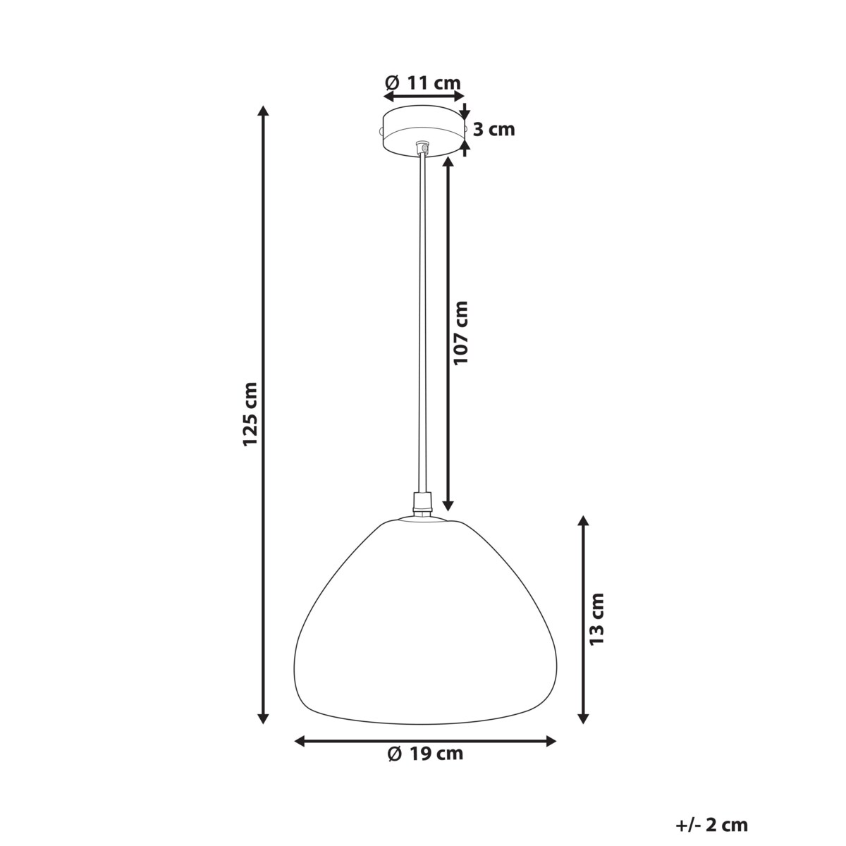 Lampa wisząca OLIMAR Papier-mâché Biały
