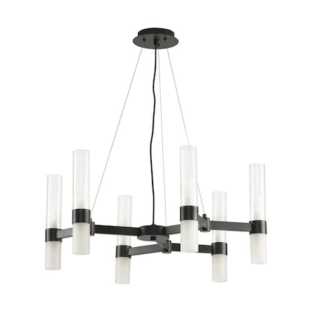 Lampa wisząca CANDELA-6 czarna 70 cm