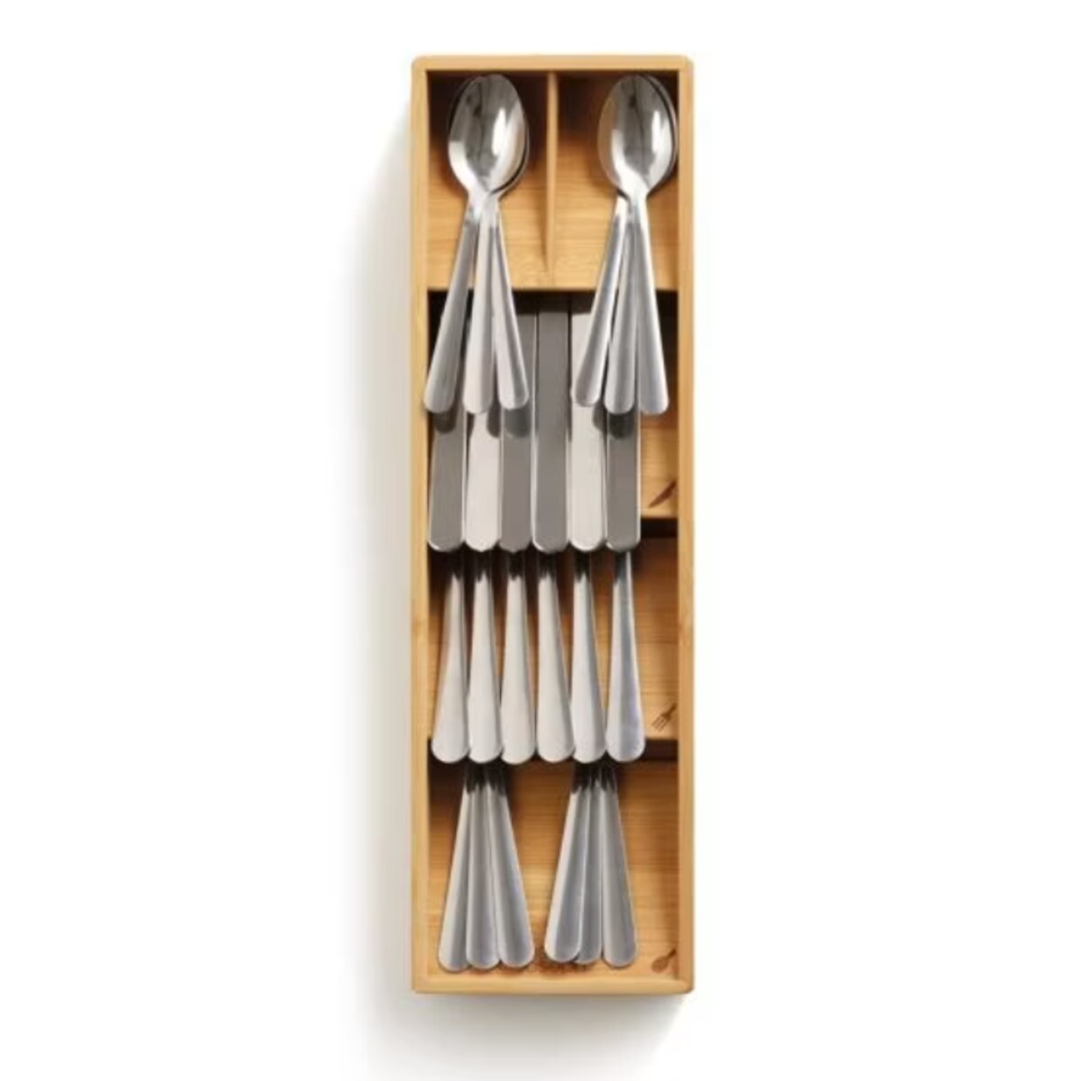 Bambusowy organizer na sztućce DrawerStore, 6 x 12.2 x 39.8 cm, Joseph Joseph