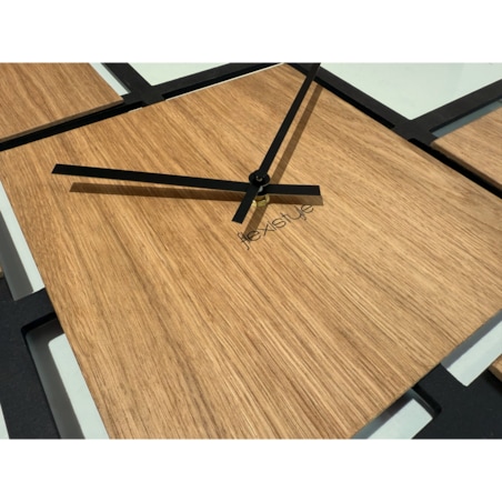 Zegar ścienny Triple 58cm czarny drewniany