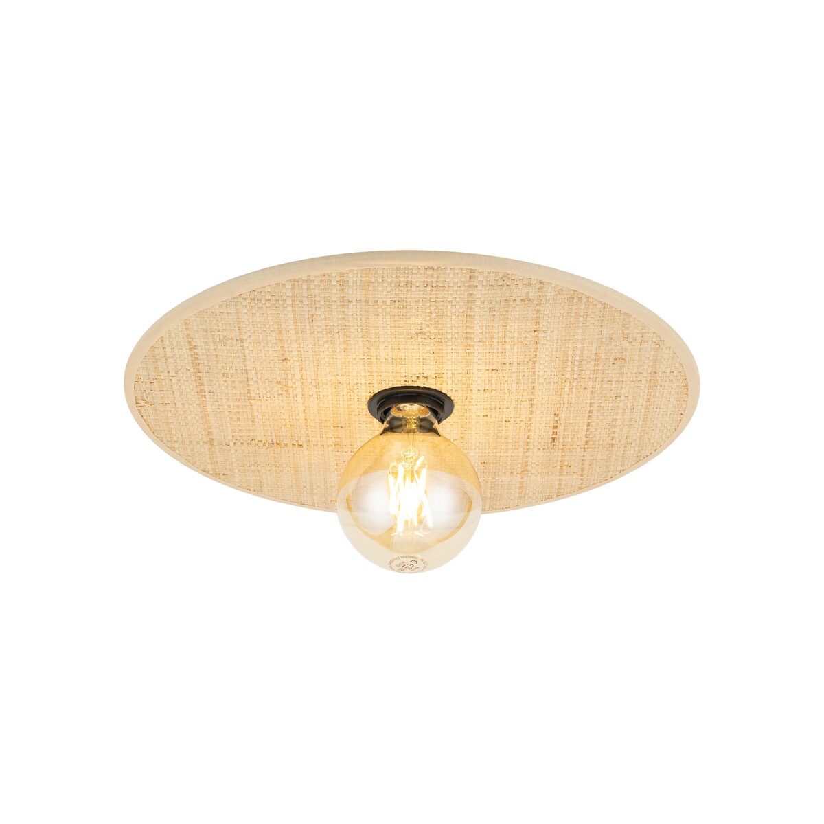 Plafoniera boho CALMA 380 38 cm beżowo-słomkowa E27 TK Lighting