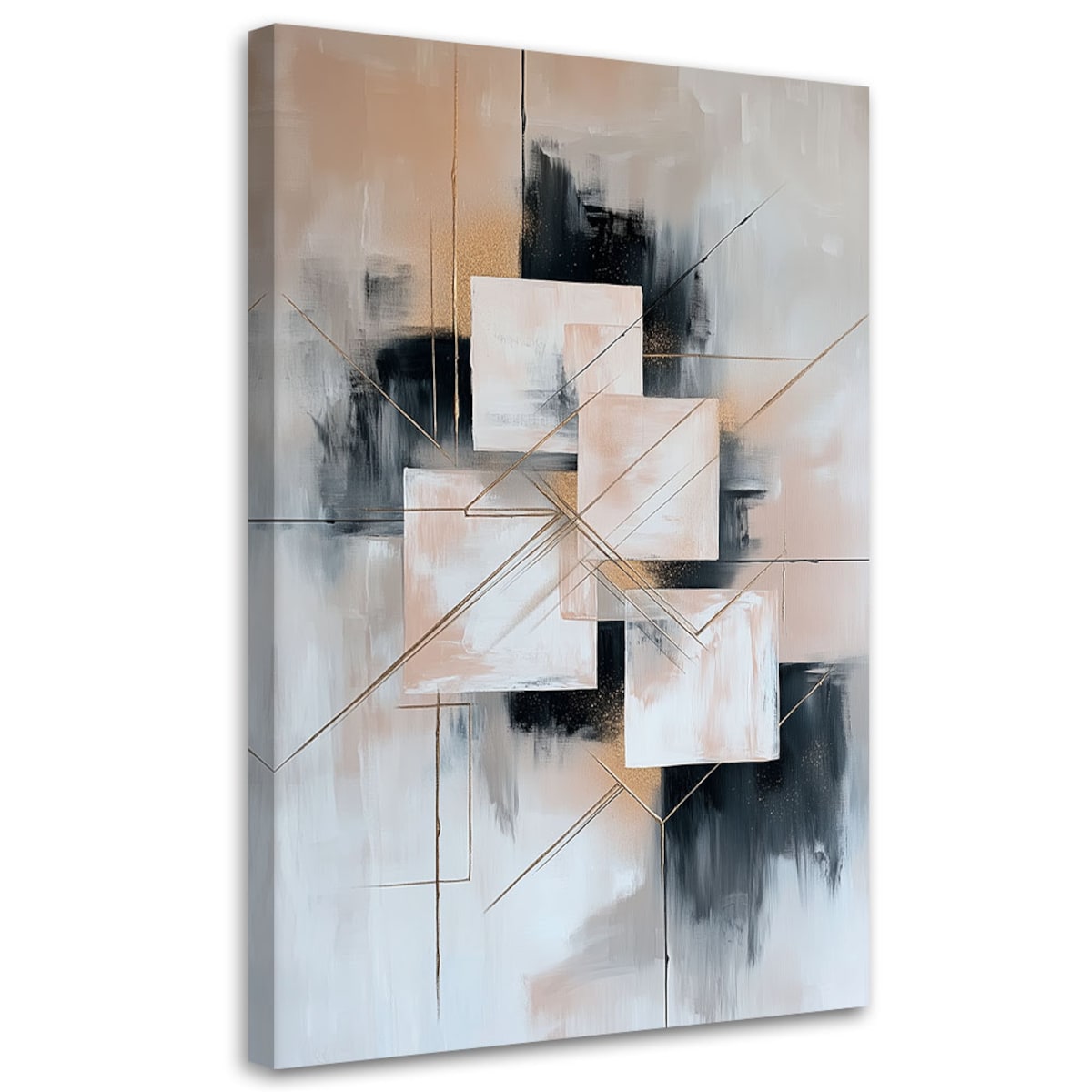 Feeby Obraz do salonu loftu, Abstrakcja Geometryczne Kwadraty 40x60