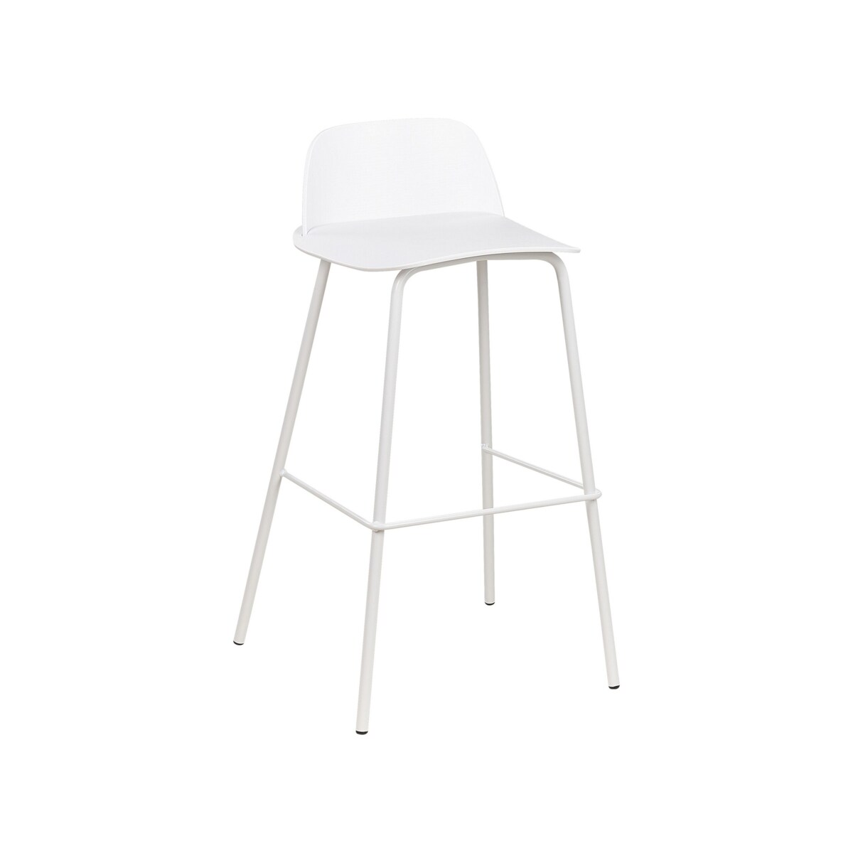 Zestaw 4 krzeseł barowych biały MORA