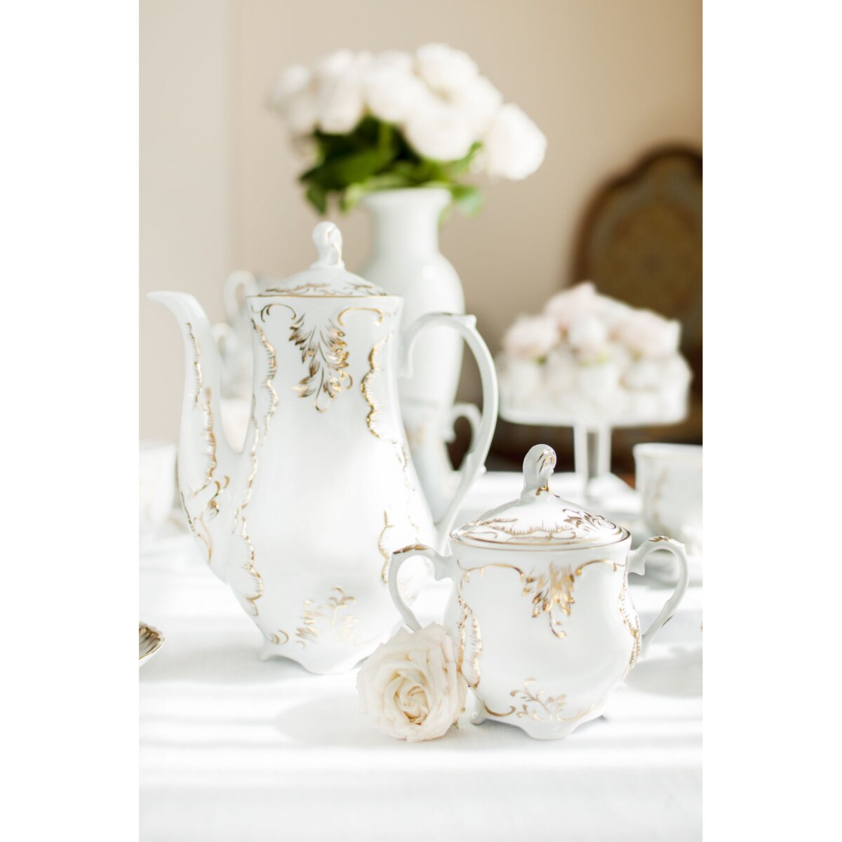 Garnitur do kawy dla 6 osób 18 el. Rococo Anna 7830