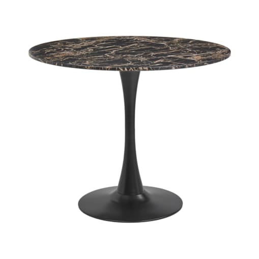 Stół do jadalni BOCA Czarny/ złoty 90 cm 90 cm