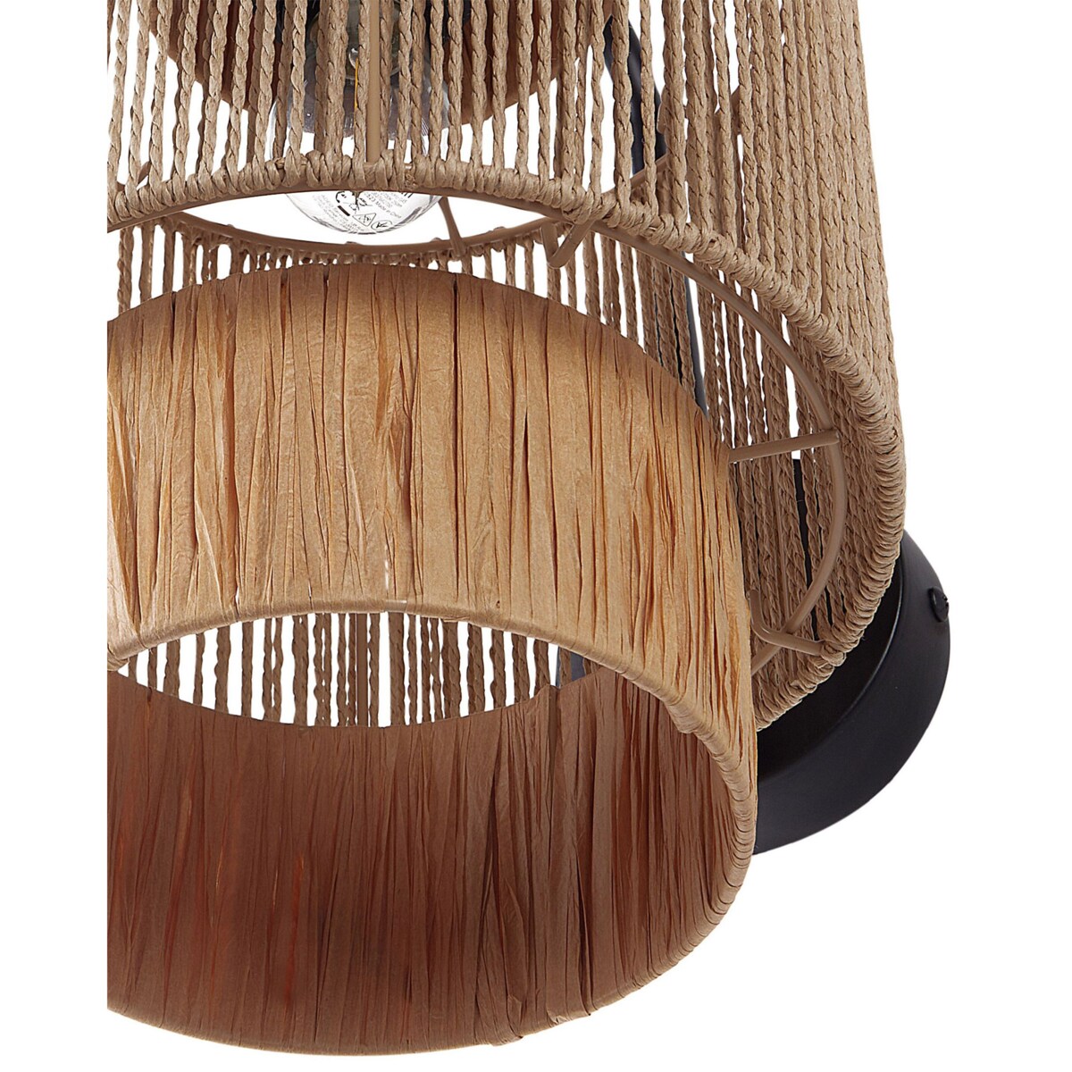 Zestaw 2 lamp ściennych rafia naturalny JAMMA