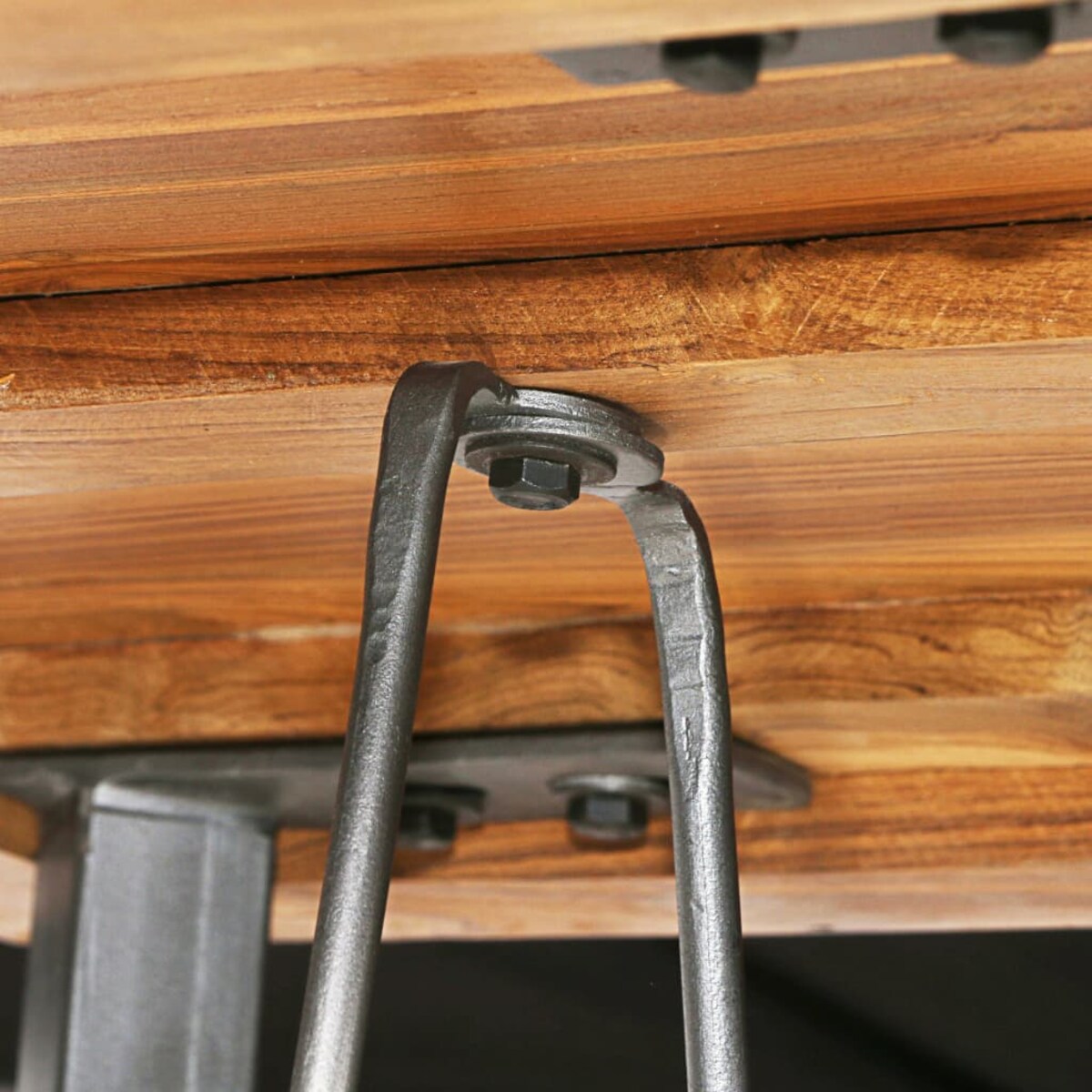 vidaXL Stolik barowy, lite drewno tekowe z odzysku, 60 x 60 x 107 cm