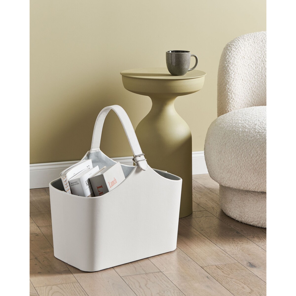 Kosz ekoskóra jasnoszary ELAM