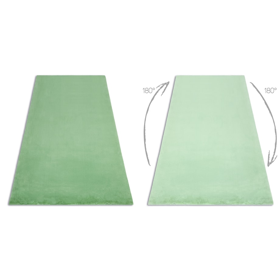 Dywan BUNNY zielony IMITACJA FUTRA KRÓLIKA 140x190 cm