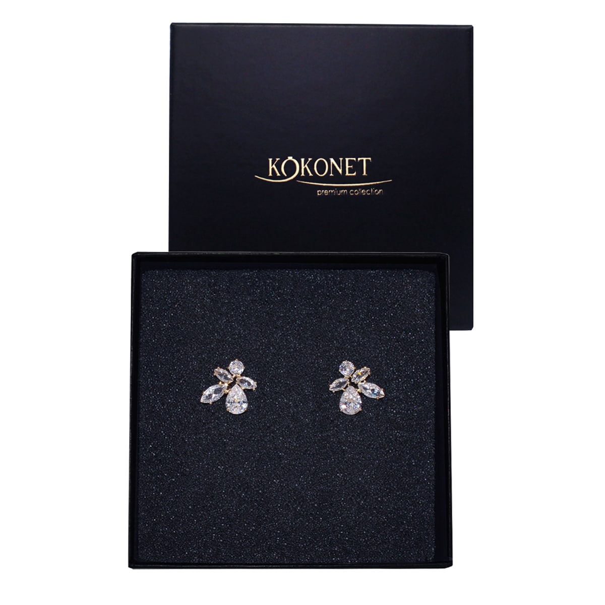 POZŁACANE małe kolczyki eleganckie krótkie sztyfty zatyczki CYRKONIE