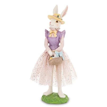 Dekoracja - króliczka w tiulowej spódniczce 36x17x16 cm