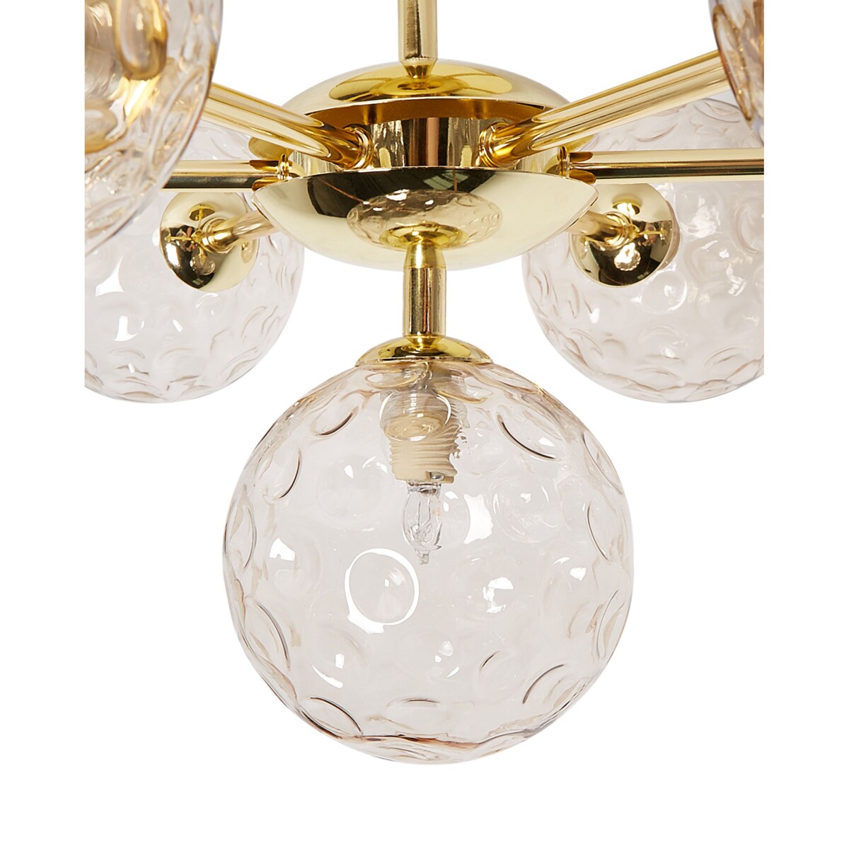 Lampa 7-punktowa szklana beżowa ANADYR