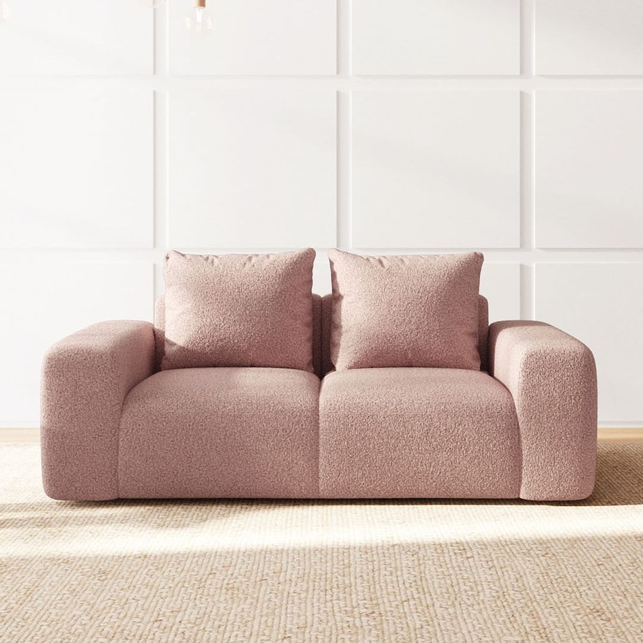 Monce Sofa 2 osobowa pastelowy różowa