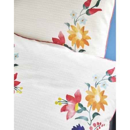 Ozdobna pościel z satyny bawełnianej w kwiaty, poszewki dekoracyjne, 200 x 200 cm,, Esprit