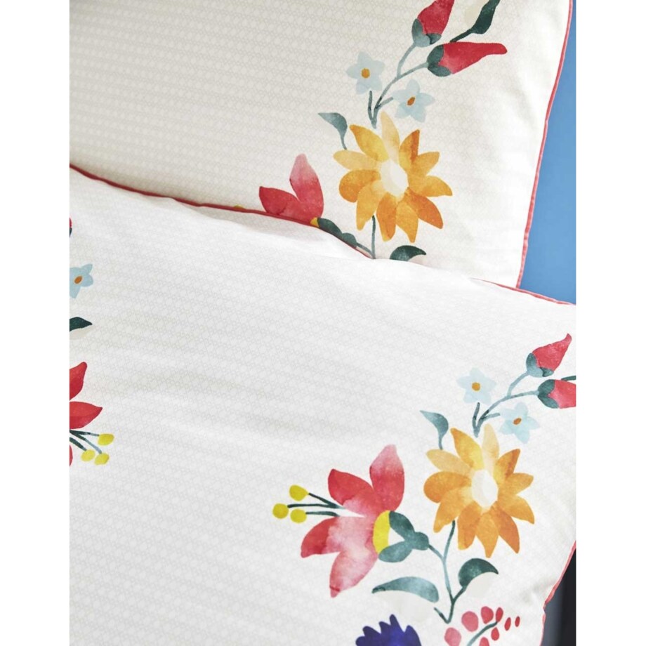 Ozdobna pościel z satyny bawełnianej w kwiaty, poszewki dekoracyjne, 200 x 200 cm,, Esprit