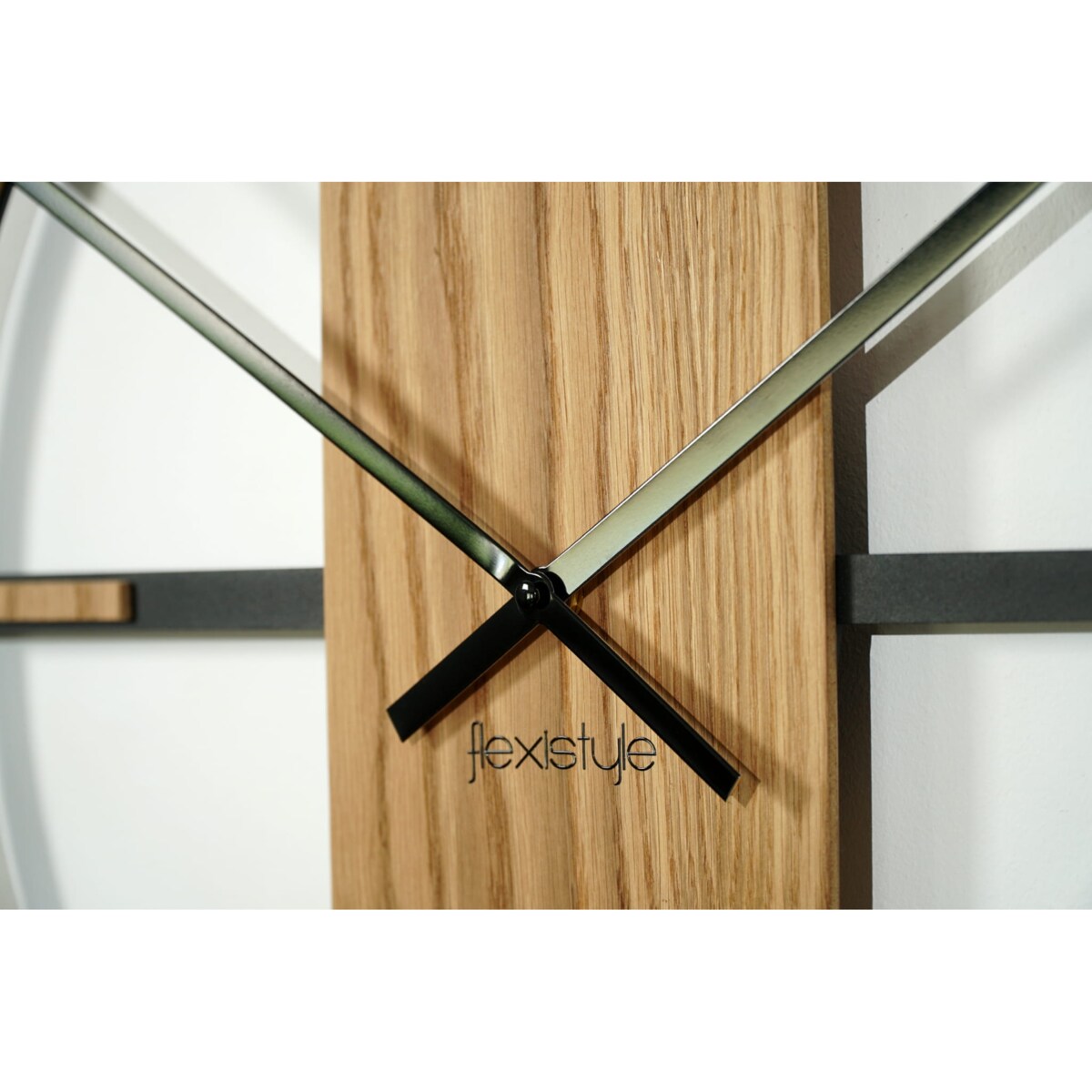 Drewniany zegar ścienny dębowy Unique 50cm