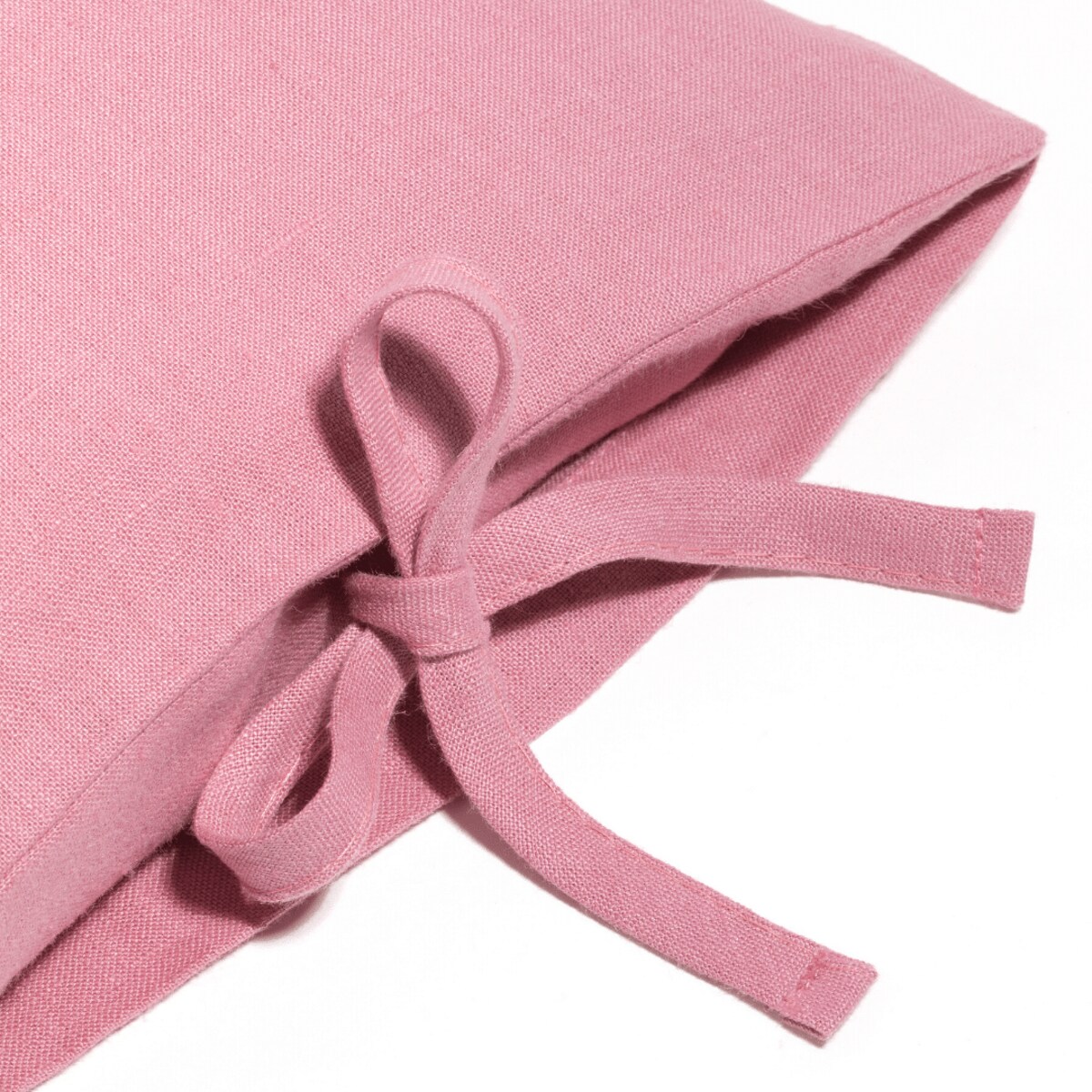 Poszewka lniana 40x40 różowa