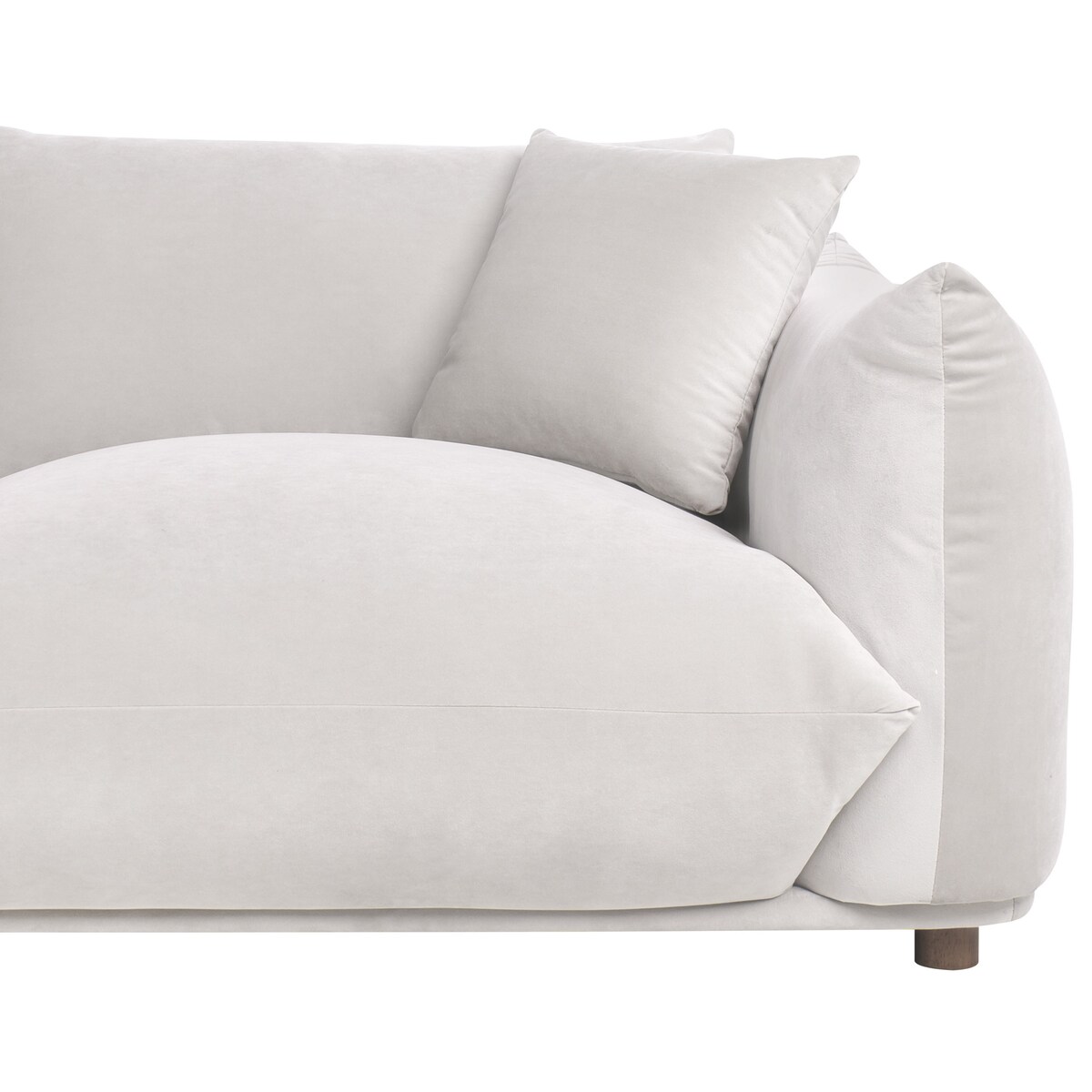 Sofa dla 3 osób LUVOS Welur Beżowoszary