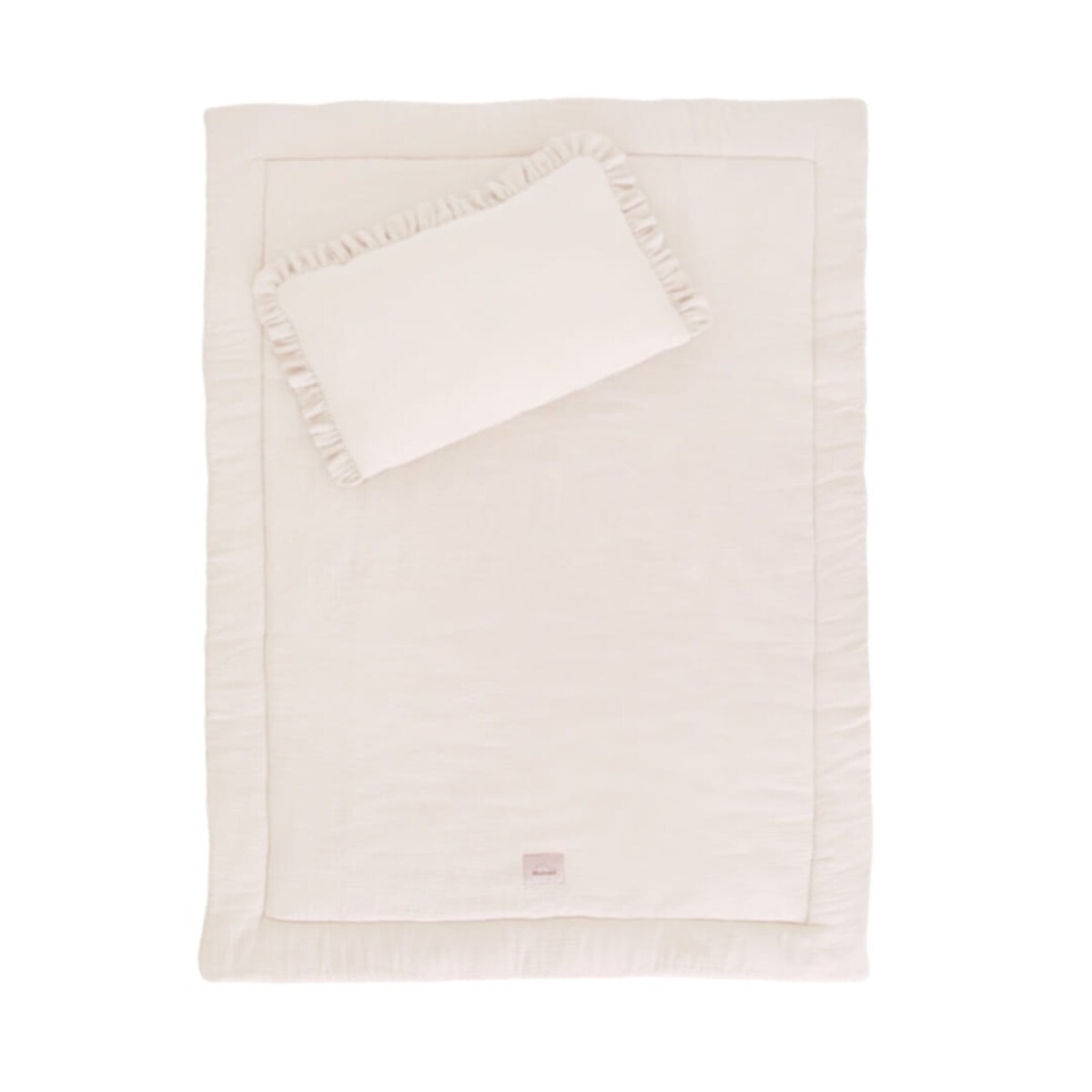 Pościel muślinowa z wypełnieniem falbanka Natural - L