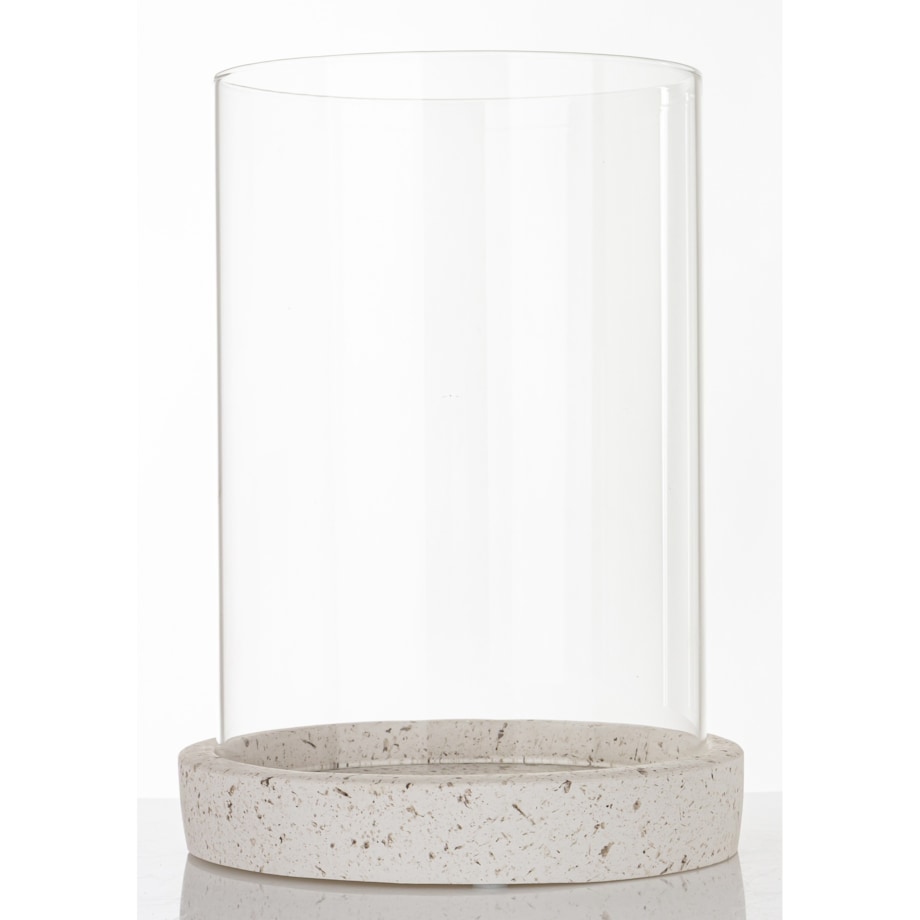 Świecznik szklany Ø 17,5x24 cm CEMENTO