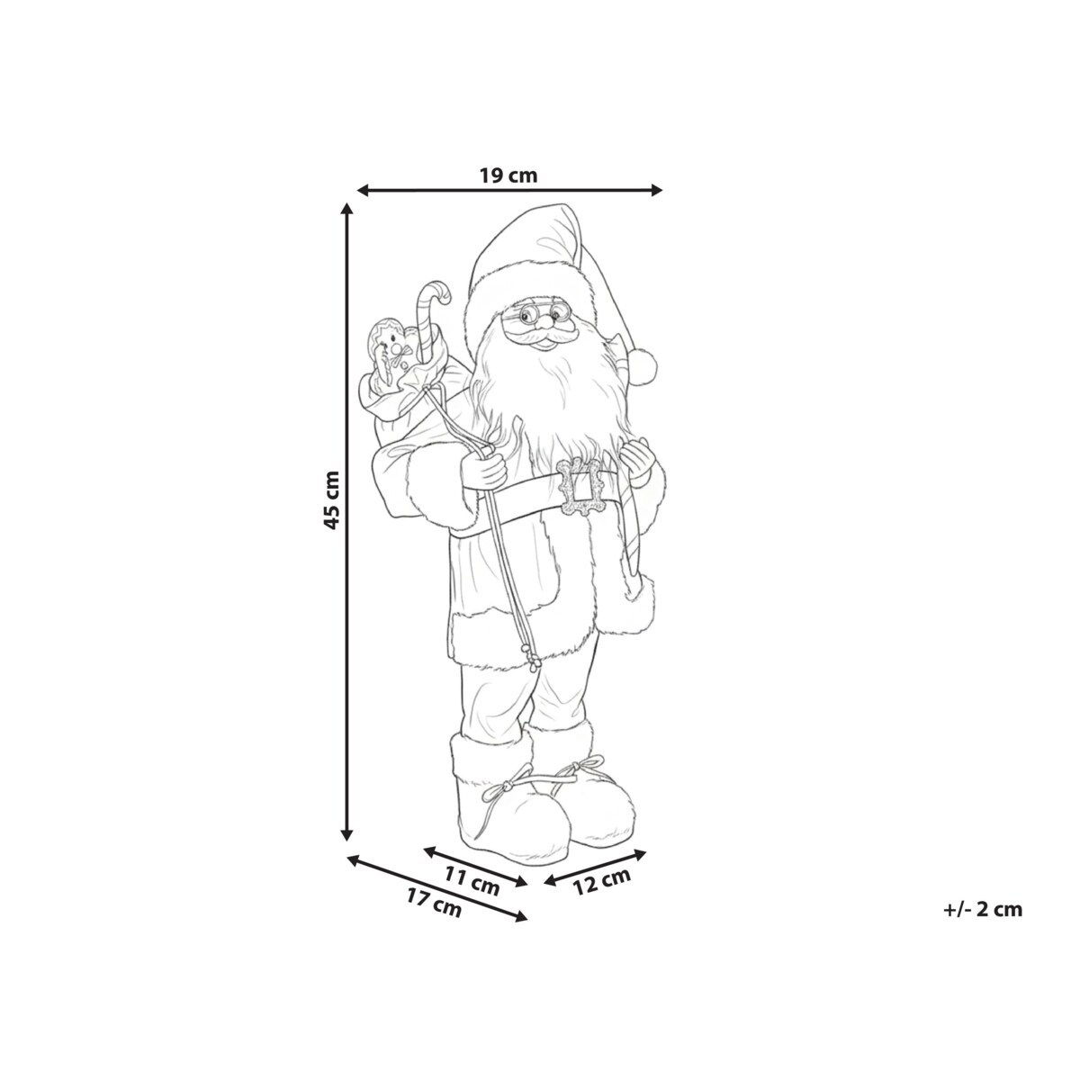 Dekoracja świąteczna ORMSAVATNET Mikołaj 45 cm Czerwony