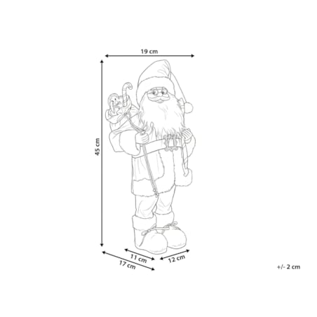 Dekoracja świąteczna ORMSAVATNET Mikołaj 45 cm Czerwony