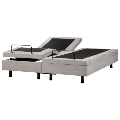 Łóżko regulowane bez zagłówka DUKE II 160 x 200 cm Jasnoszary