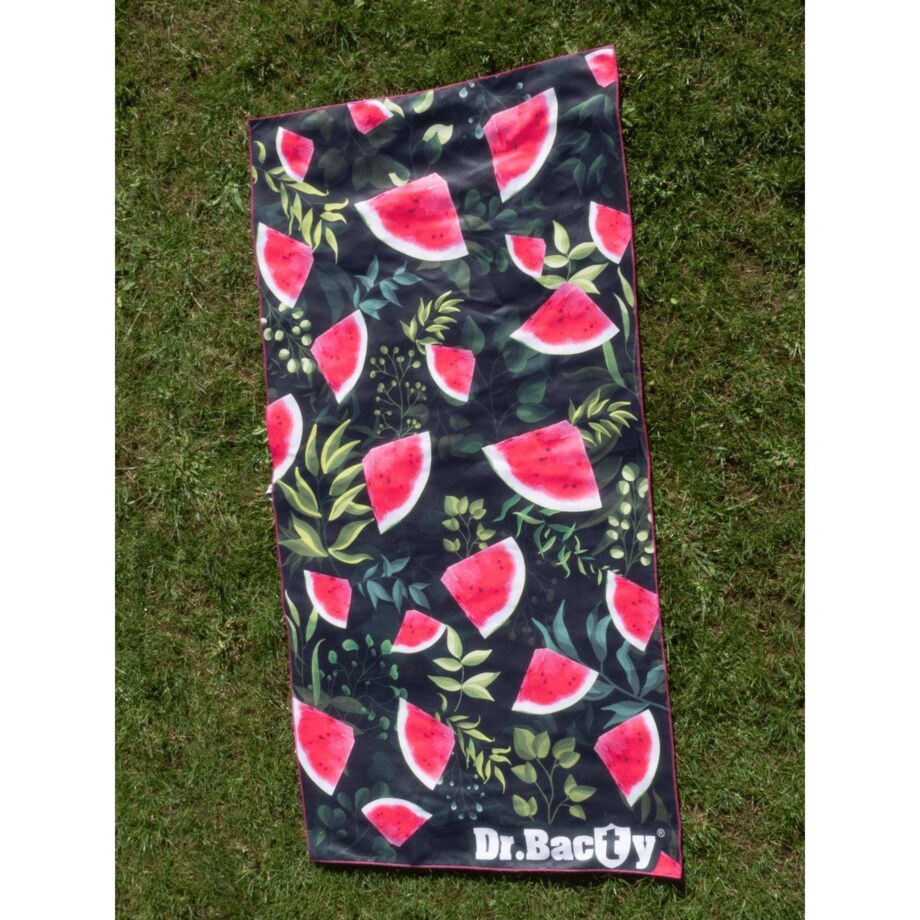 Ręcznik plażowy z mikrofibry antybakteryjny dwustronny Dr.Bacty 70x140 – Arbuz