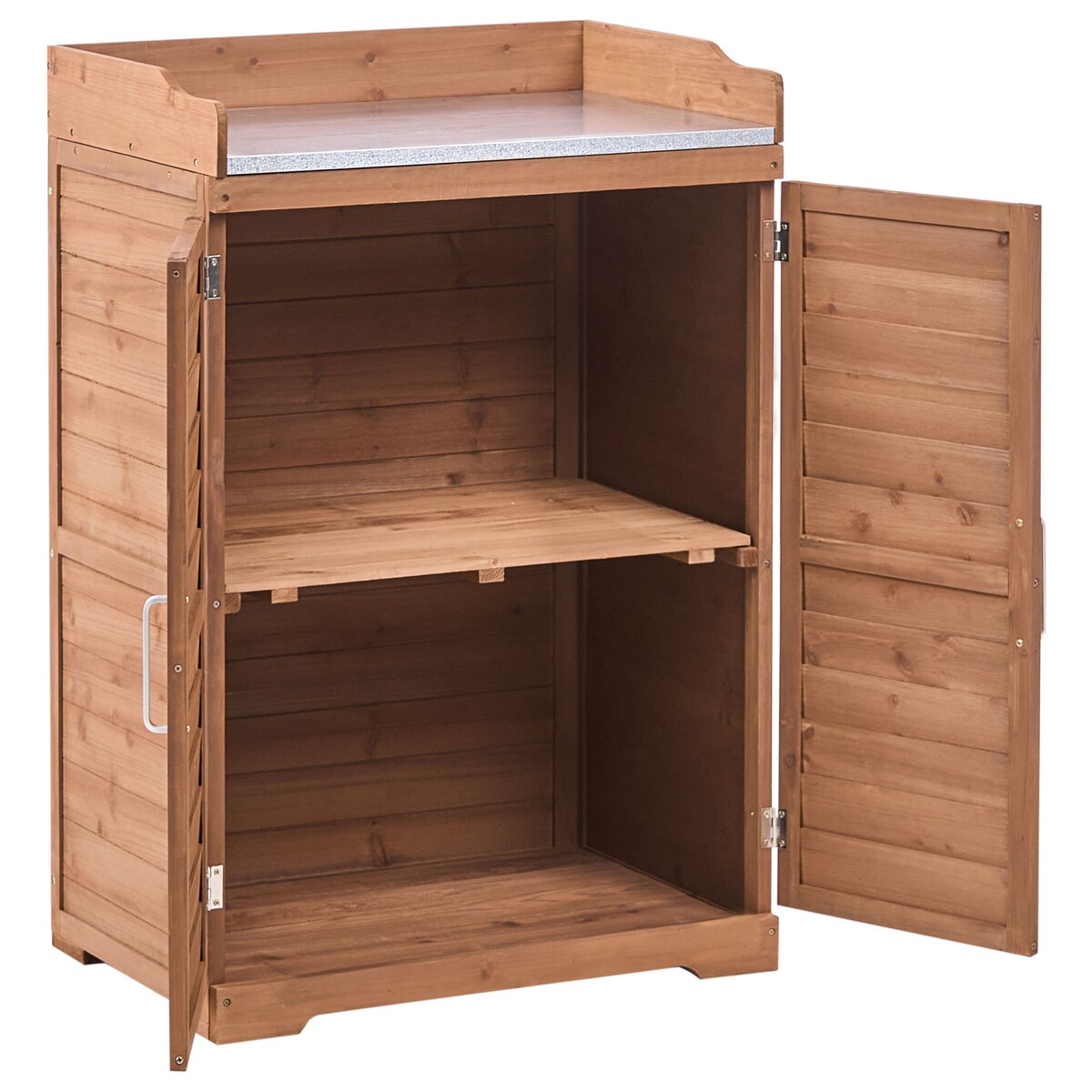 Stół ogrodniczy TEREVILLE 67 cm 100 cm Drewno jodłowe Brązowy