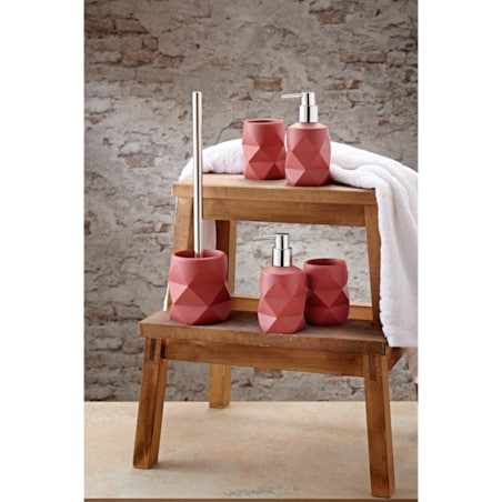 Kleine Wolke Crackle Kubek łazienkowy czerwony mat kompozyt poliżywica