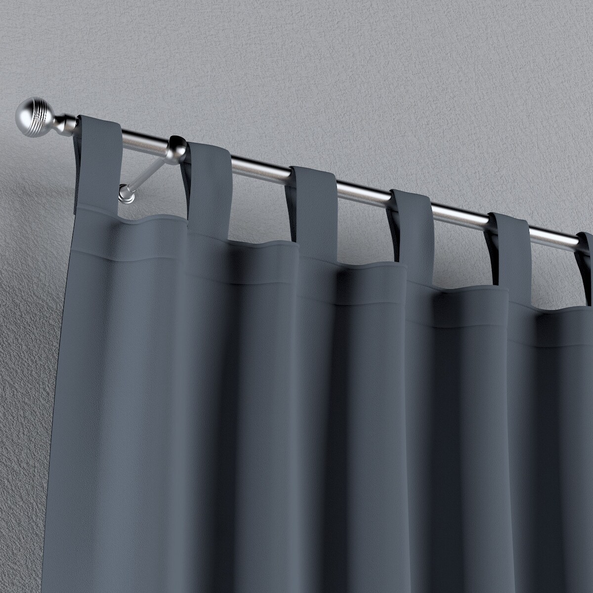 Zasłona na szelkach 1 szt. 130x260 grafitowy szary