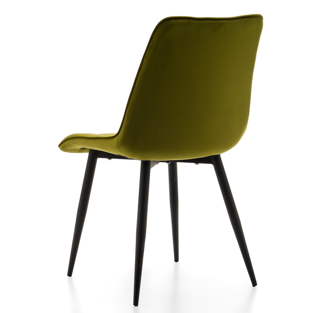 Krzesło tapicerowane welurowe CHIC velvet oliwkowy do salonu jadalni