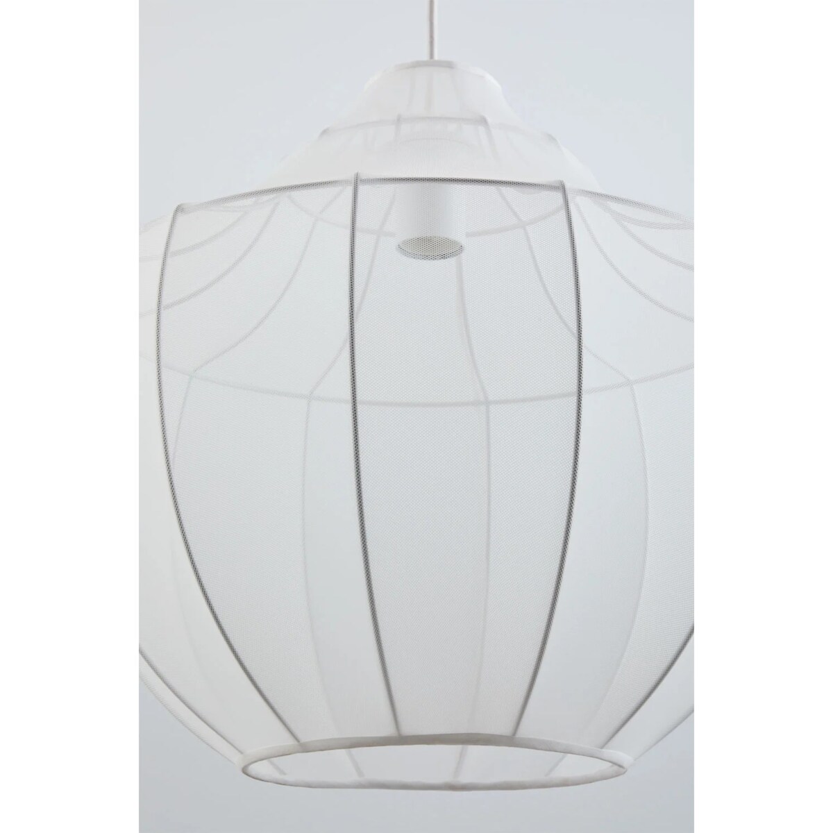 Lampa sufitowa z metalu i tkaniny biała Adaya Ø45 cm