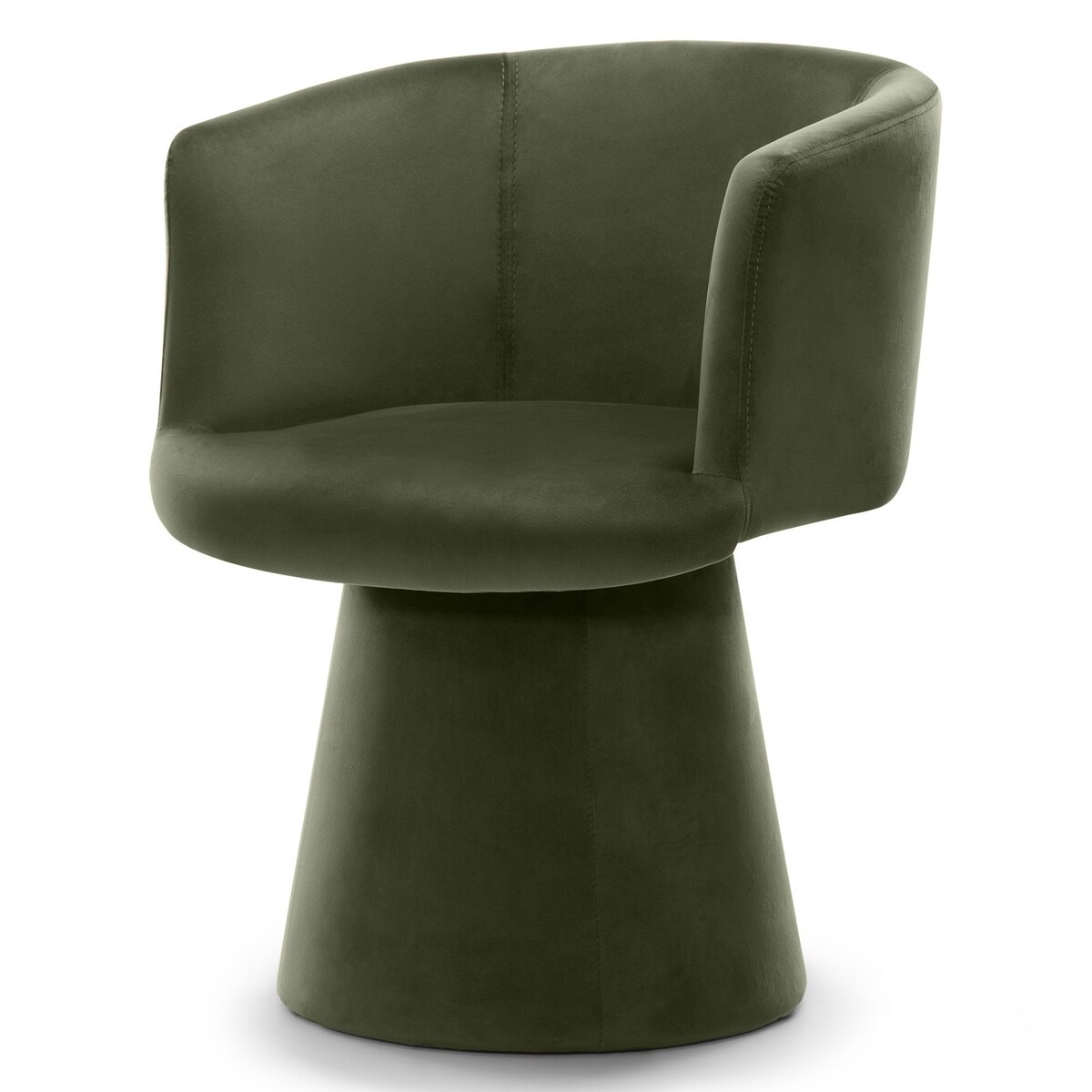 Krzesło obrotowe aksamitne oliwkowo-zielone Nalf