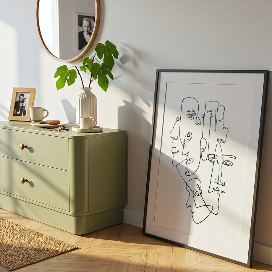 plakat art line faces 50x70 cm