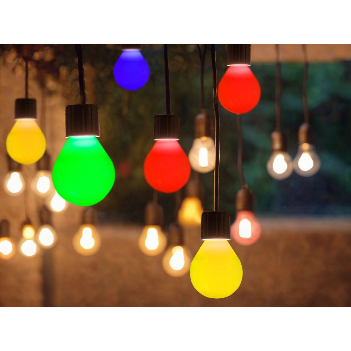 Girlanda świetlna ogrodowa kolorowa 25 x G40 Smart LED 9 m IP 44 ISORTOQ