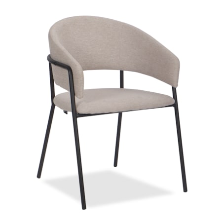 Krzesło tapicerowane glamour szenilowe OVO beżowe