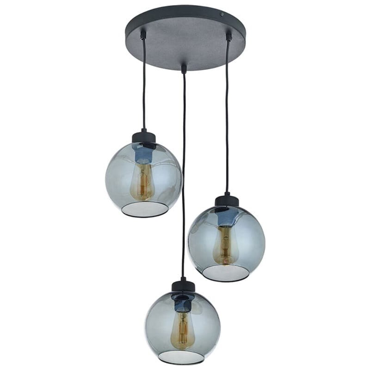 Potrójna lampa wisząca kule Cubus 2819 TK Lighting szklana przydymiona