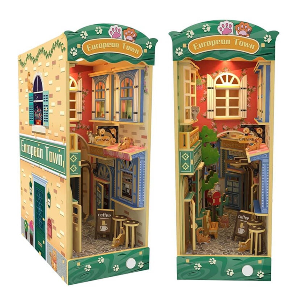 Miniaturowy domek Book Nook - Kocie miasteczko