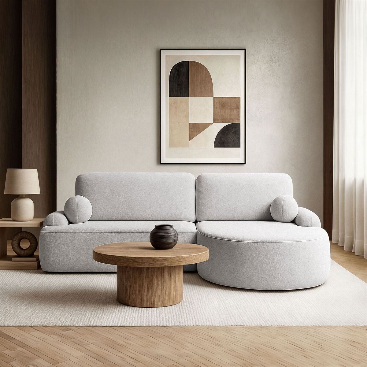 Zaokrąglony narożnik CLEO z funkcją spania, wersja prawa, Quelle 83