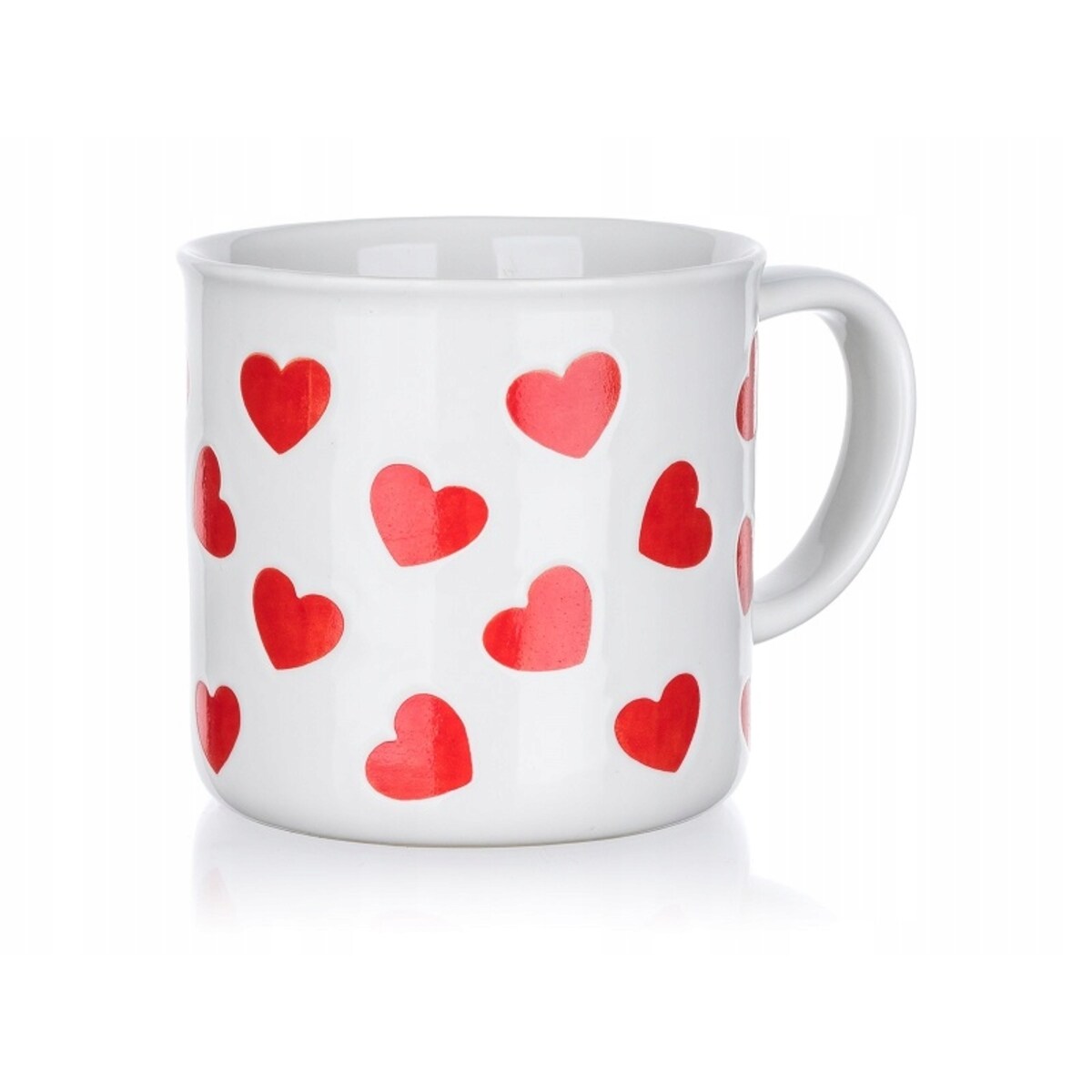 KUBEK ceramiczny W SERCE 350 ml na napoje kawę prezent walentynki upominek