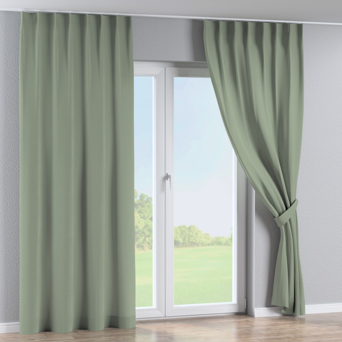 Zasłona na haczykach flex pojedynczych 130x245 szałwiowy