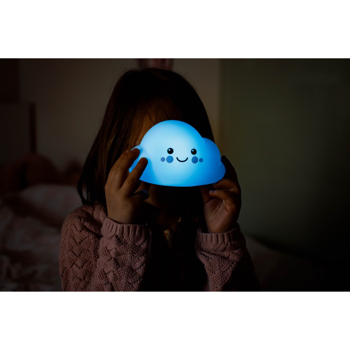Innogio GIOcloud silikonowa lampka nocna dla dzieci chmurka LED 8 kolorów ładowana z pilotem