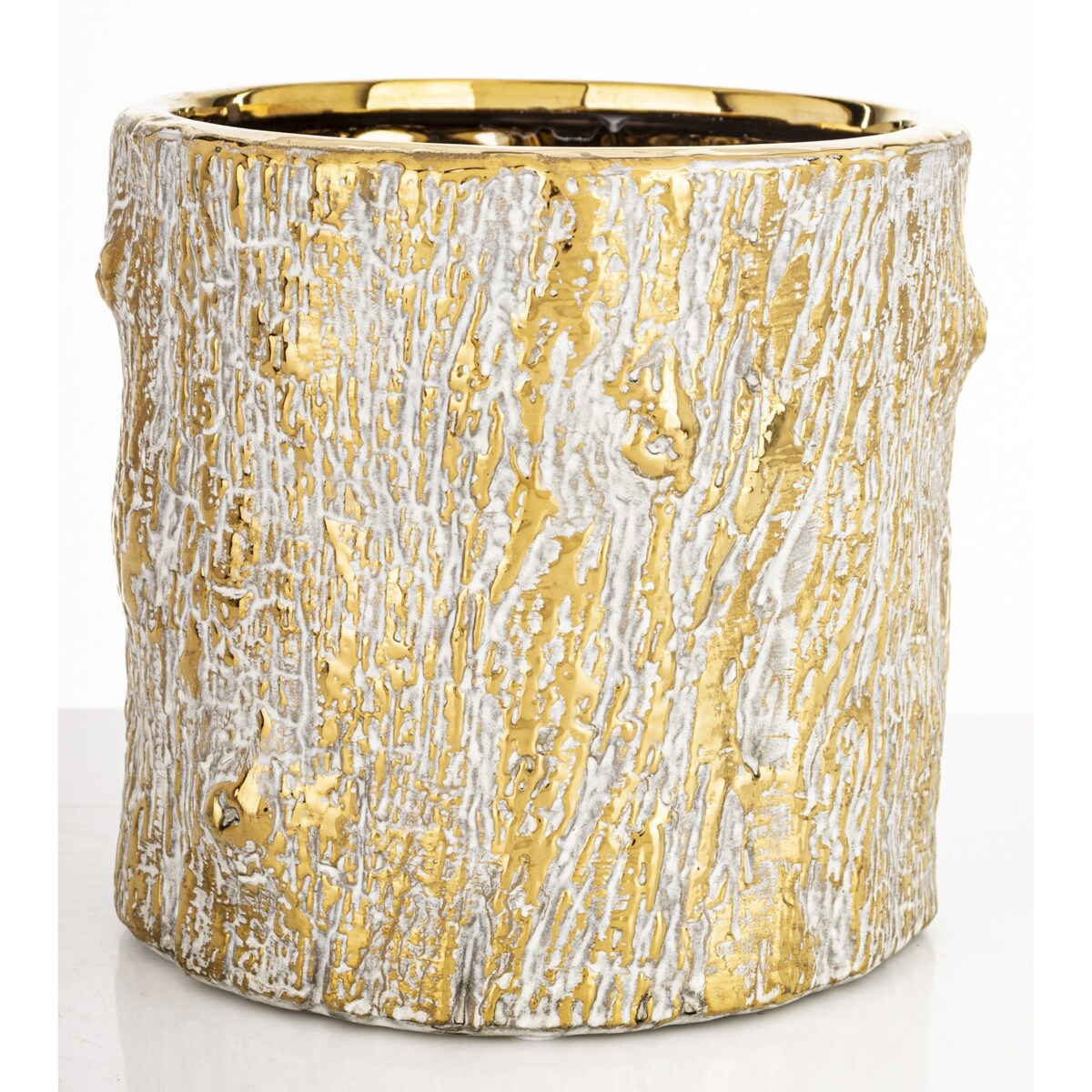 Osłonka ceramiczna 15x15,5x15,5 cm TOVER złota