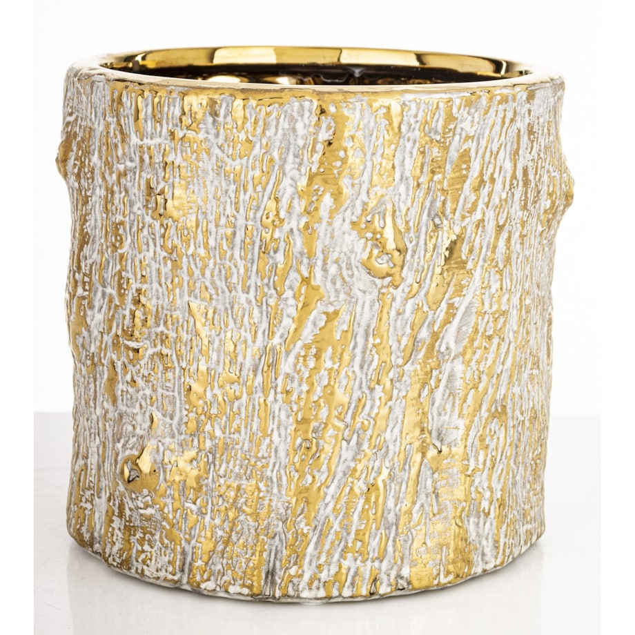 Osłonka ceramiczna 15x15,5x15,5 cm TOVER złota