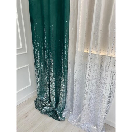 zasłona welurowa srebrna mgła 140x250 cm