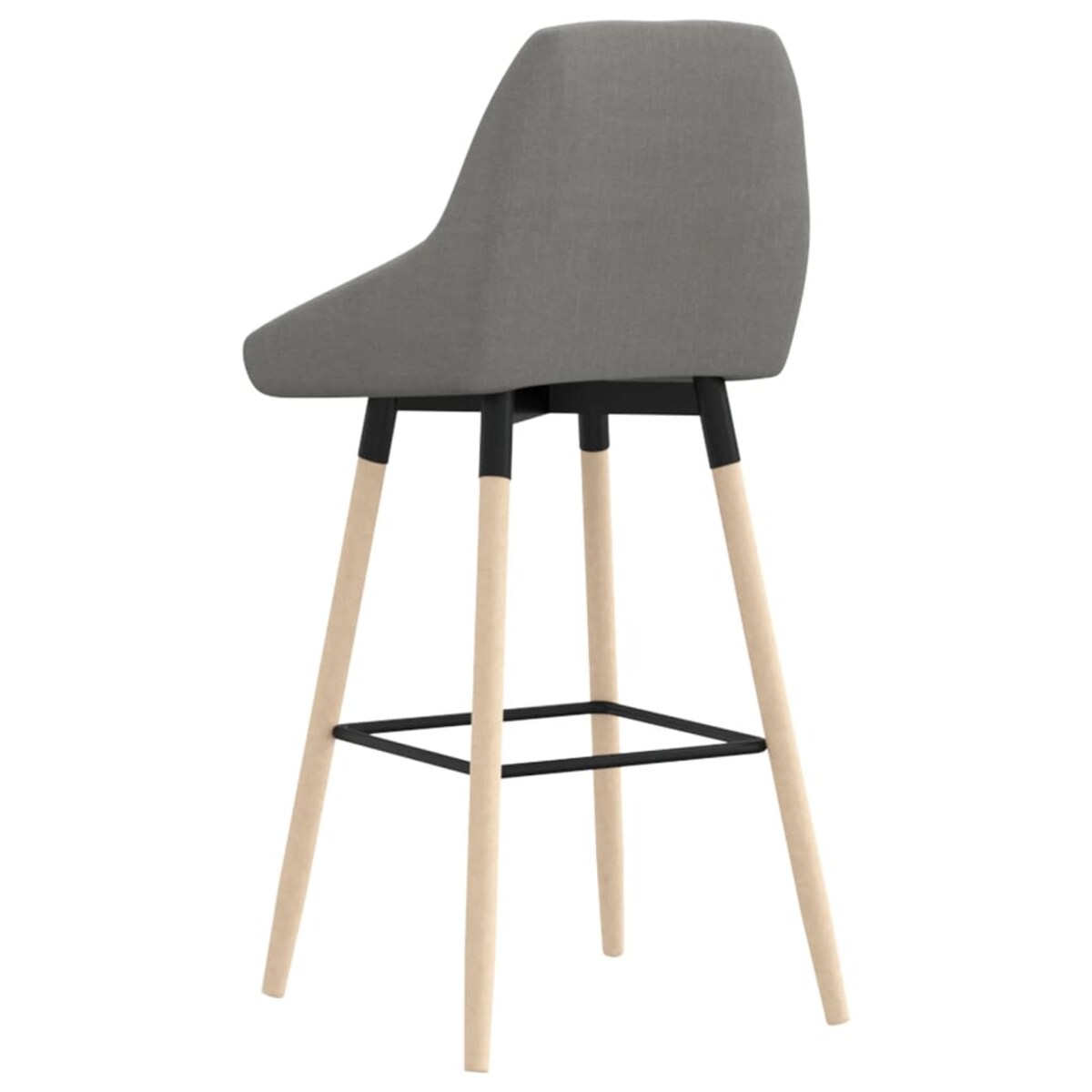 vidaXL Krzesło barowe, jasnoszare, obite tkaniną