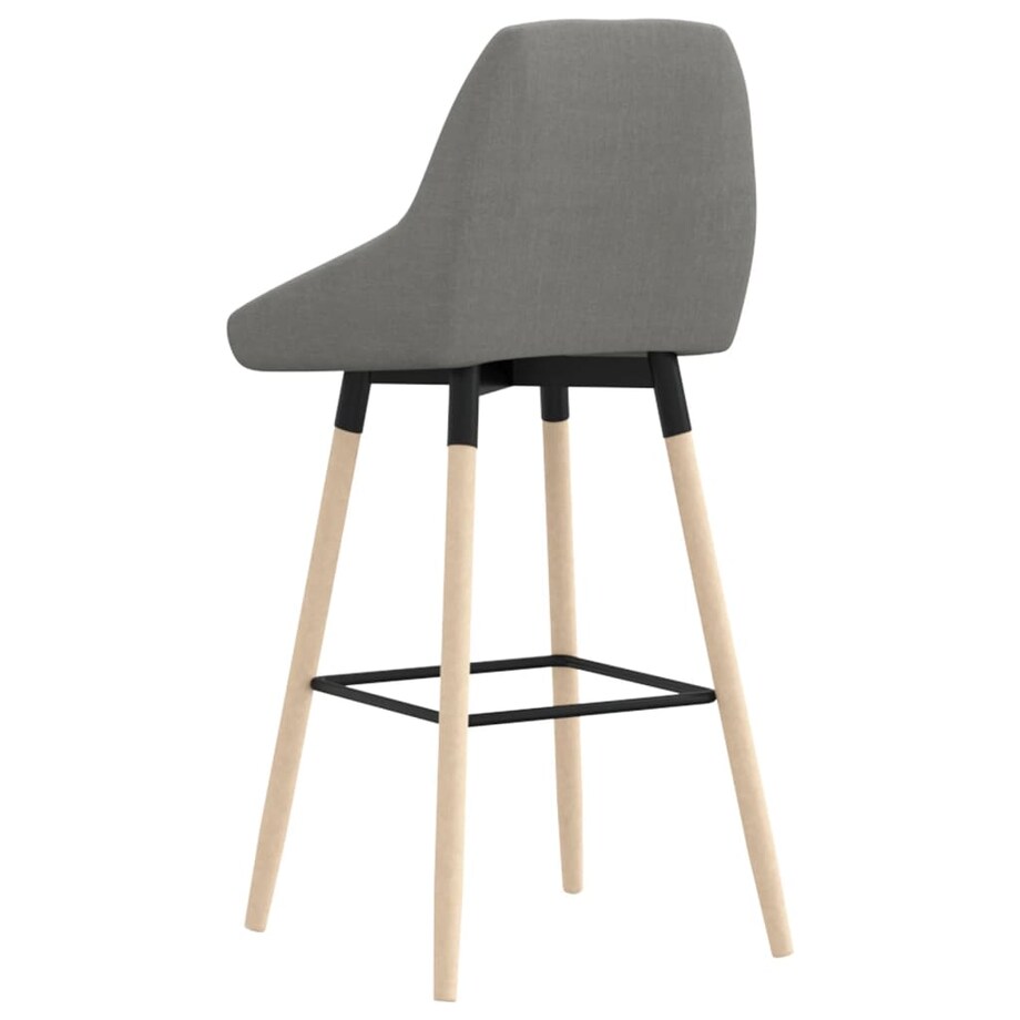 vidaXL Krzesło barowe, jasnoszare, obite tkaniną